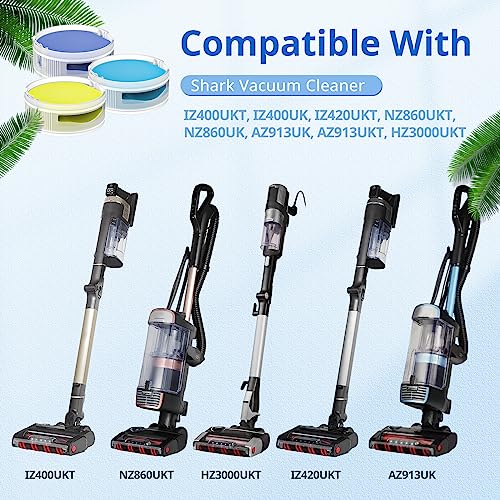 6 Pack Anti Odour Cartridge for Shark, Odor Neutralizer Cartridge for Shark HZ3000UKT, IZ400UK, IZ400UKT, IZ420UKT, NZ860UK, NZ860UKT, AZ913UK,AZ913UKT Vacuum Cleaner,Compare to Part No.1541fc3000