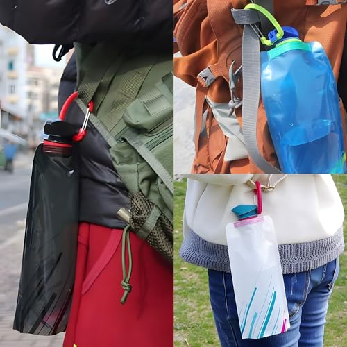 X spring Foldable Water Bottle, 3 Pack 700ml Leak Proof Silicone Collapsible Cup, Reuseable Expandable Foldable Sports Bottle, Collapsible Cups for Traveling Camping Hiking Kids Students