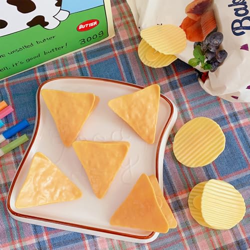 24 Pack Chip Clips Bag Clips Food Clips, Potato Corn Shaped Chip Funny Sealing Clips Snack Bag Sealer for Home Kitchen Food Storage (12 Round + 12 Triangular)