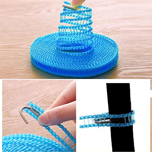 ZLXFT Windproof Clothesline, Non-Slip Clothesline, Nylon Clothesline, Portable Travel Clothesline, for Camping Hangers Indoor and Outdoor Use