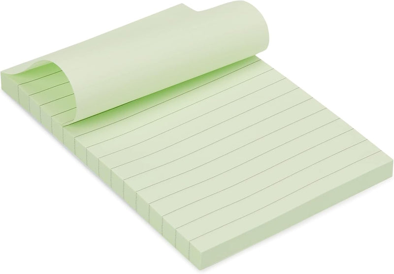 Amazon Basics Lined Sticky Notes, 4 x 6-Inch, Assorted Colors, 5-Pack