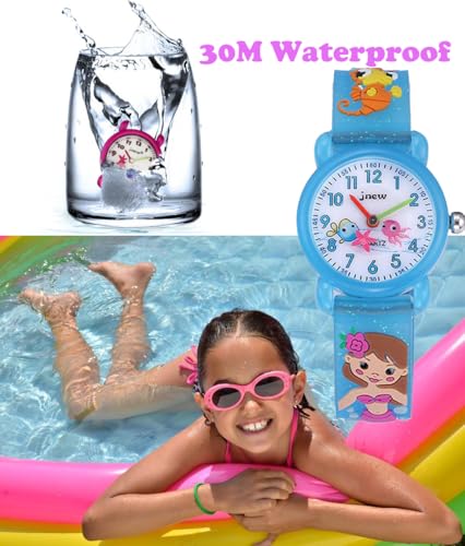 Kids Watchs for Girls Cute Cartoon Wrist Watch Gift Sport Girls Watch Outdoor Pink Watch Ideal Gift for Toddlers Children Learning Time