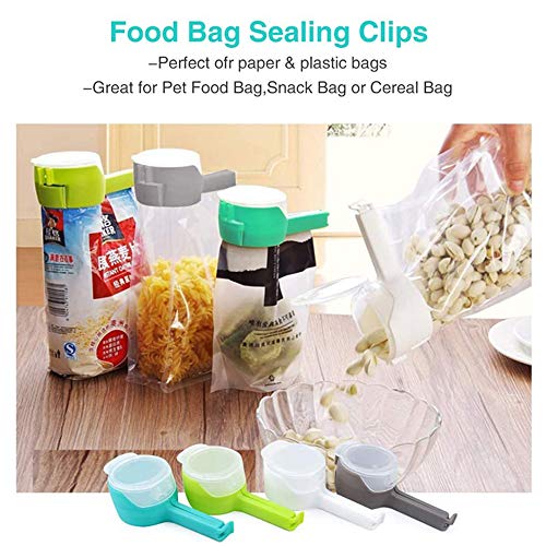 Wanhenda 4pcs Seal Pour Food Storage Bag Clip Snack Sealing Clip Keeping Fresh Sealer Clamp Plastic Helper Food Saver Travel Kitchen Tools