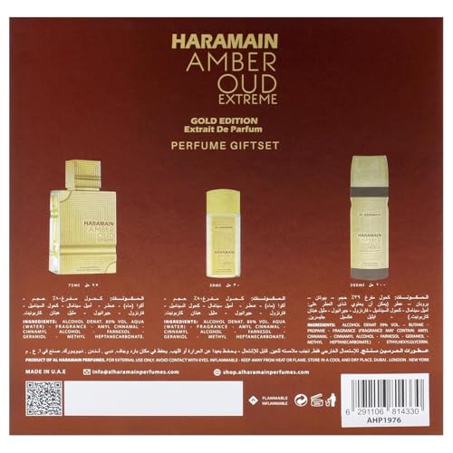 Haramain Amber Oud Gold Edition Extreme Perfume Gift Set
