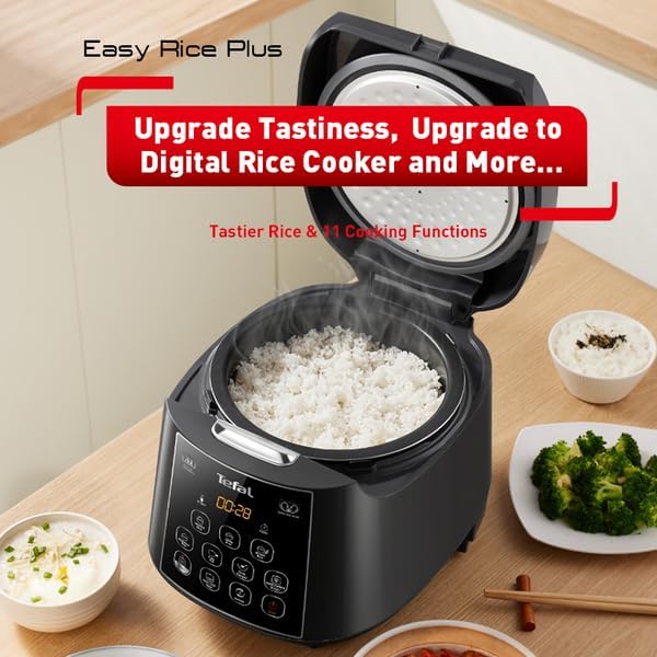 Tefal Easy Rice Plus Fuzzy Logic Spherical 1.8L Rice Cooker RK736B