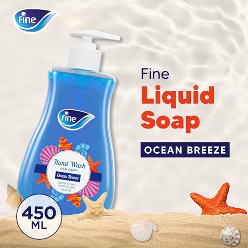 Fine Hand Wash 2 Bottles 450ml, Ocean Breeze Scent Hand Wash
