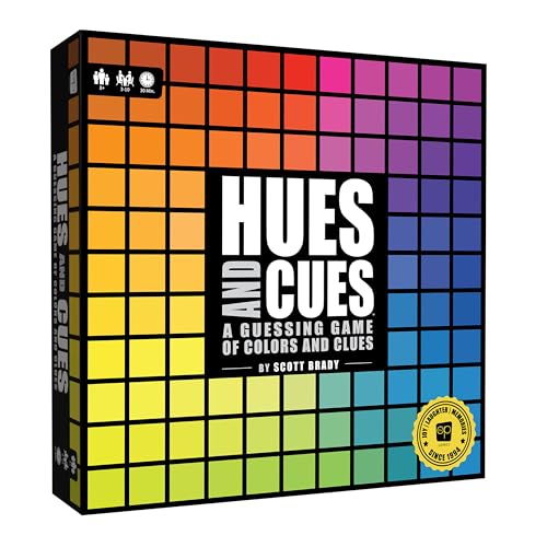 USAopoly Hues and Cues: Multicolor Party Board Game for 3 to 10 Players, Ages 9+