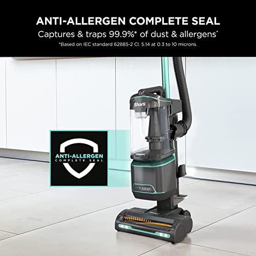 Shark Anti Hair Wrap Upright Vacuum Cleaner [NZ690UK] Powered Lift-Away, Anti-Allergen, Turquoise