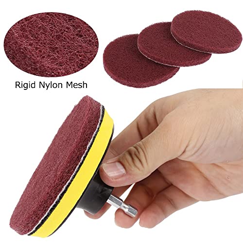 Kidun Drill brush 7Pack Bathroom Surfaces Tub, Shower, Tile Grout All Purpose Power Scrubber Grill Brush Cleaning Kit Wire Brush Grill Cleaner BBQ Brush