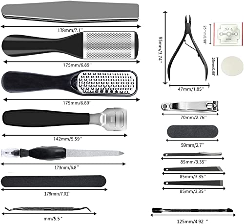 EKOCSIO 36 in 1 Pedicure Kit, Professional Pedicure Tools Foot Rasp Foot Dead Skin Remover for Home & Salon Care