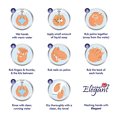 Elegant Hand Wash Liquid Refill - 5 Liter - Lovely LAVENDER - Effective Germ Protection – Liquid Hand Wash provides Gentle And Effective Care – Fragrant And Soft