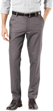 Men's Signature Khaki Slim Fit Pants Casual - magnet