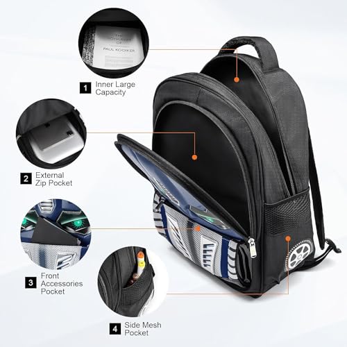 Ybaier Kids Backpack for School, Child Boys Bookbag, Kindergarten Elementary Toddler Bag Gift Ideas (Blue)