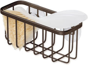 Interdesign Gia Suction Kitchen Sink Caddy, Sponge Holder For Kitchen Accessories - Satin - Bronze Set of 1