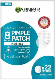 Garnier SkinActive Invisible Pimple Patch for Zits Cover, Fast Clear 8 Hours, Spot Stickers for face, (22 Patches), Invisible Under Makeup, with Hydrocolloid, in 2 sizes, made in Korea - 10mm, 12mm