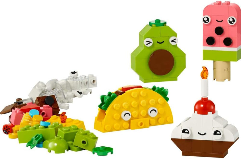 LEGO Classic Creative Food Friends Playset, Creative Role-Play Toy for Boys and Girls, Assorted Bricks to Build a Cupcake, Ice Cream, Avocado & Taco, Building Set for Kids Aged 4 and Over 11039
