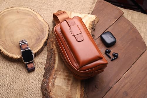 Shantety Genuine Leather Men's Clutch Bag - Stylish & Multifunctional Design with Waterproof Material - Durable Leather Bag for Everyday Use | Hstz