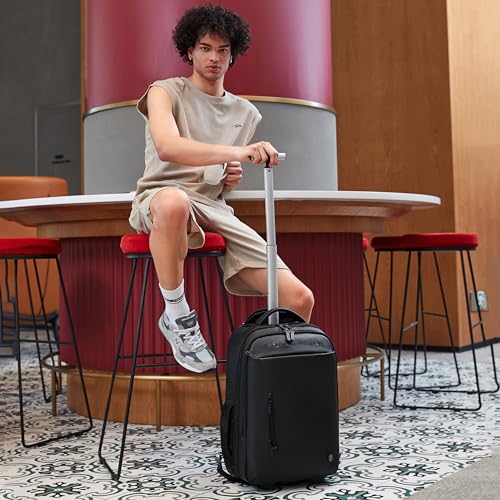 ah arctic hunter Durable Professional Rolling Backpack, Light Weight Water Resistant 19 Inch Backpack Trolley with 360° Degree Opening for Office Travel Business School, LG00657-1