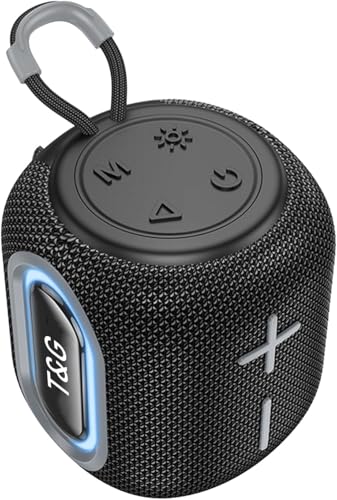 Portable Bluetooth 5.0 Speaker, Dual Pairing Wireless Mini Subwoofer with Multi-LED Light Modes, TWS, FM/TF Card/U Disk – 360° HD Surround Sound, 24H Playtime – Ideal for Travel, Camping, Party