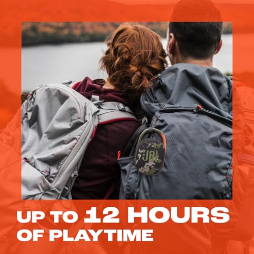 JBL Clip 5 - Ultra-Portable, Waterproof & Dustproof Bluetooth Speaker, Big Pro Sound with punchy bass, Integrated carabiner, Up to 12 Hours of Play, Made in part with recycled materials (White)