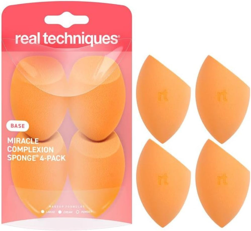 Miracle Complexion Sponge Makeup Blender Kit, Beauty Sponges Ideal for Face and Body, 7 Count - Miracle Complexion Sponge, 4 Count