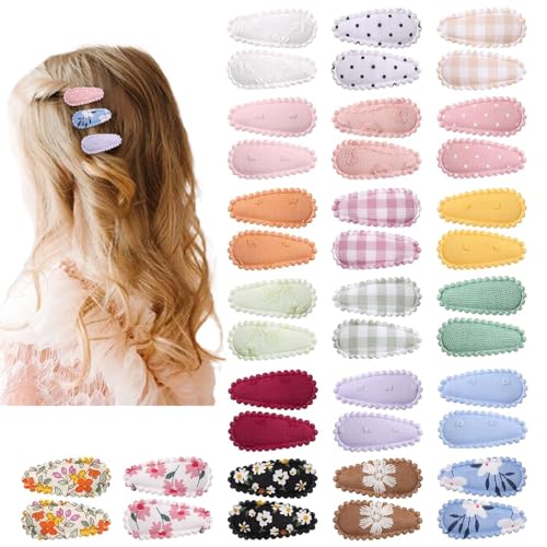 40 PCS Snap Hair Clips for Girls Flower Patterns Girl Hair Clips Floral Print Toddler Hair Clips Baby Hair Clips Cute Baby Girls Fine Hair Barrettes Hair Accessories for Infants Toddler Baby Girls