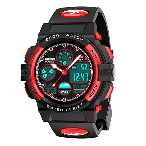 Kids Digital Sport Watch, Boys Girls Waterproof Sports Outdoor Watches Children Casual Electronic Analog Quartz Wrist Watches with Alarm Stopwatch