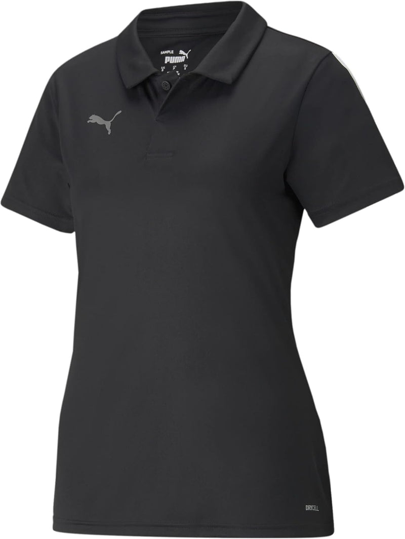 womens Teamliga Sideline Polo Polo Shirt - Puma Black-puma White
