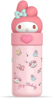 Kids Water Bottle Insulated Stainless Steel Reusable Tumbler for Toddlers Boys Girls Cartoon Vacuum Thermos Cup Womens Water Bottles for Hot or Cold Drinks Travel School Home (A02-Kuromi) - A01-My Melody
