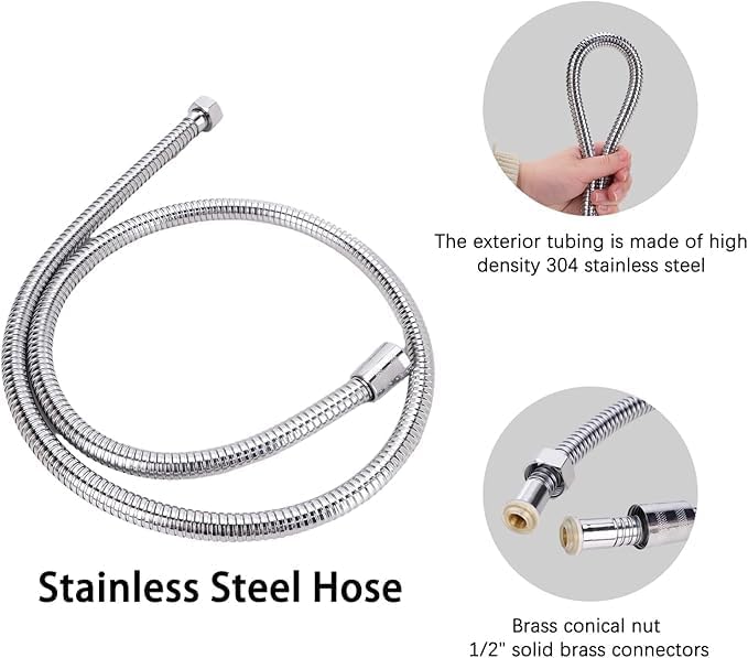 Shower Shattaf Set Handheld, Bidet Sprayer,1.2M Stainless Steel Chrome Hose pipe with Wall Hanger, Wall Mounted for bathrooms looking great, Hayshin (Copper)