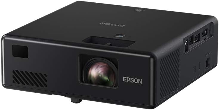 Epson EF-11 3LCD, Full HD, Laser, 1,000 Lumens, 150 Inch Display, Wi-Fi, Portable Projector - Black - EF-11 Full HD Portable Projector