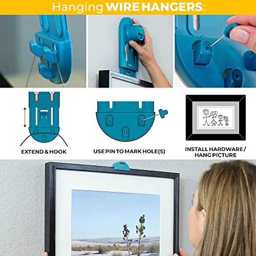 Go Hang It! Pro,The Original All-in-One Picture Hanging and Leveling Kit-Easily Hang Sawtooth/Wire Hangers-Includes Hardware Case with 85-Piece Picture Hanging Essentials