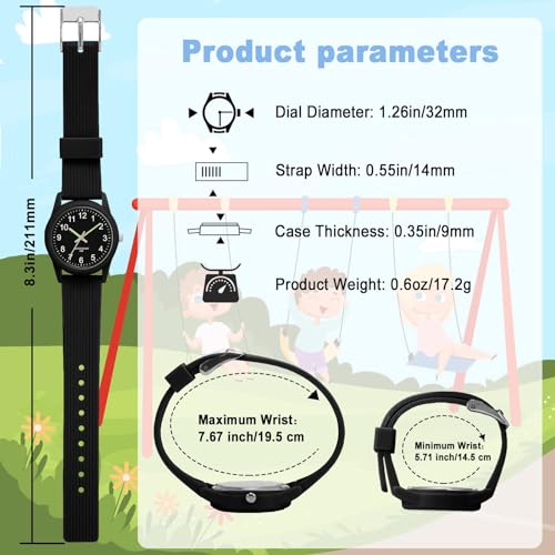 Azonee Analog Watches for Girls Boys - Learning Time 50M Waterproof Children Watch Easy to Read for Ages 3-10 - Great Birthday Gifts