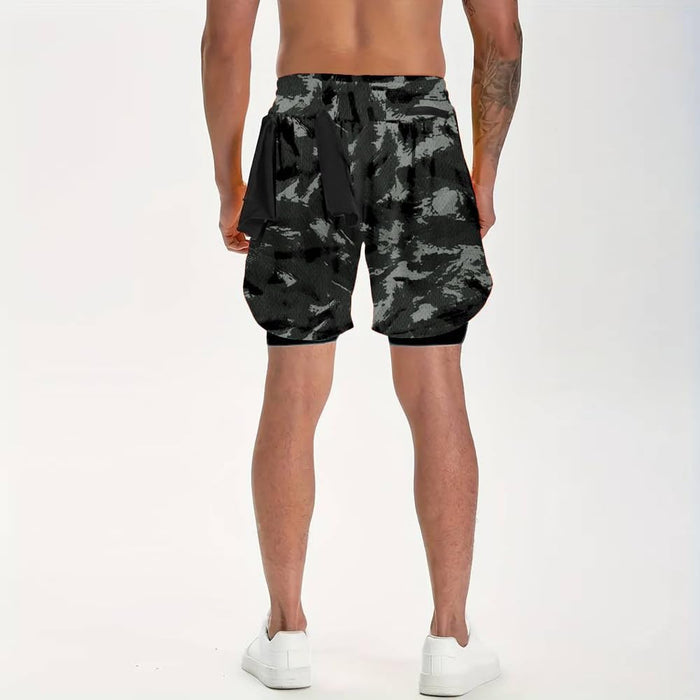 VITION Gym Shorts for Men, Men's Activewear Running Shorts,Drawstring Gym Shorts Men, 2 Layer Loose Athletic Shorts with 4 Pockets