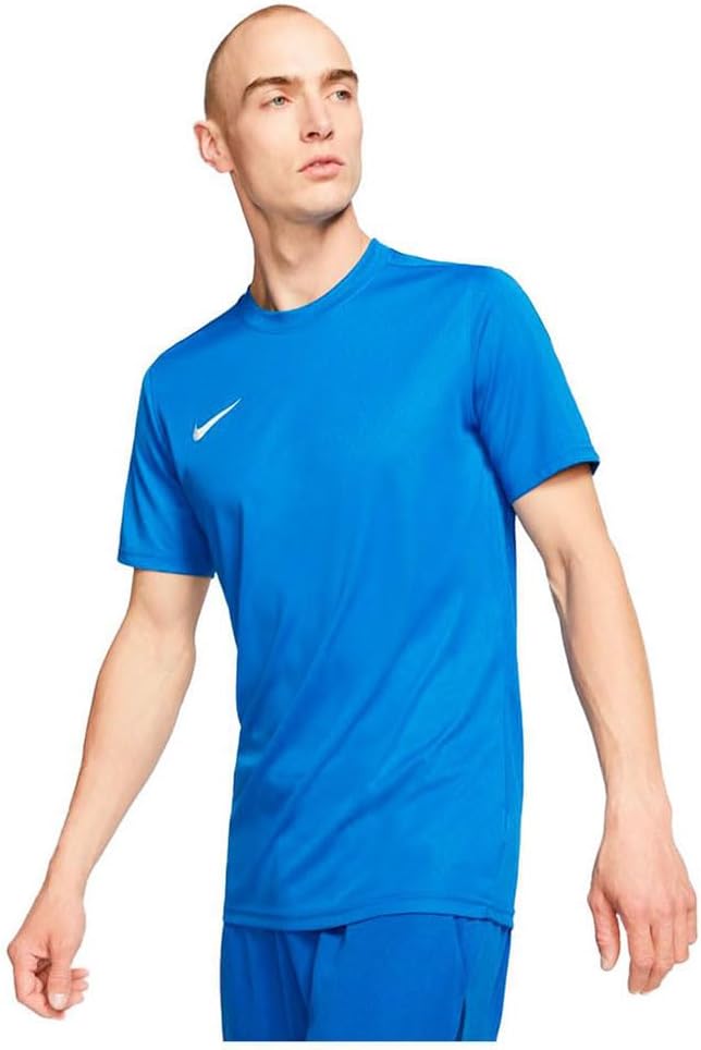 mens M Nk Dry Park Vii Jsy Ss T-Shirt - Royal Blue/White