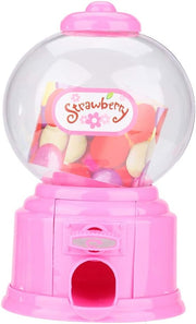 Candy Dispenser Machine for Treats Under 1.5cm, Plastic Vending Toy for Home or Party Use - Pink