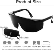 AZONEE Pack of 2 Laser Safety Glasses IPL 190 nm-2000 nm Laser Eye Protection Glasses for Hair Removal Treatment, UV Protective Glasses, Splash-proof Goggles, Dust and Sand Proof with Protective Box