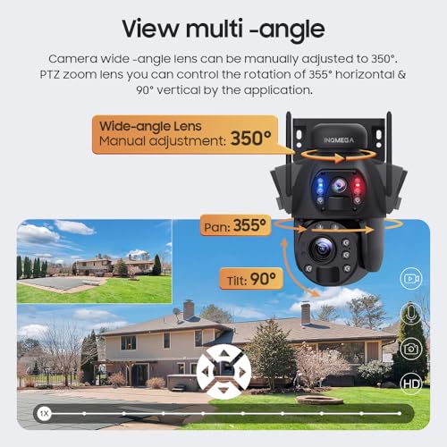[Metal] 4G LTE Cellular Security Camera, 20X Optical Zoom, 6MP Dual-Lens, 20000mAh Battery Solar Powered, 10W Solar Panel,include 4G Card,cellular solar security camera