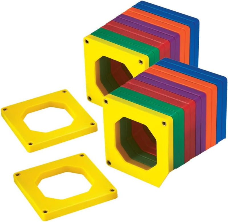 Mad Toys Magnetic Square Shaped Tiles 24 Pieces Multicoloured Construction Set, One Size