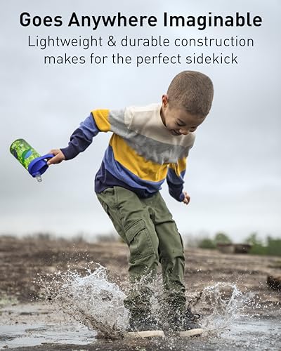CamelBak eddy+ 14oz Kids Water Bottle with Tritan Renew – Straw Top, Leak-Proof When Closed, Airplane Bandits