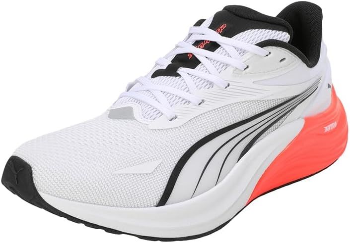 Electrify Nitro 4 mens Road Running Shoe - Puma White Glowing Red PUMA Black