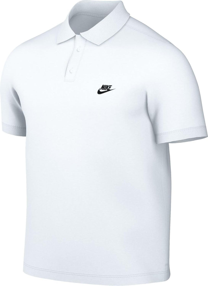 Men M Nk Club SS Polo Pique Short Sleeve Polo - WHITE/(BLACK)