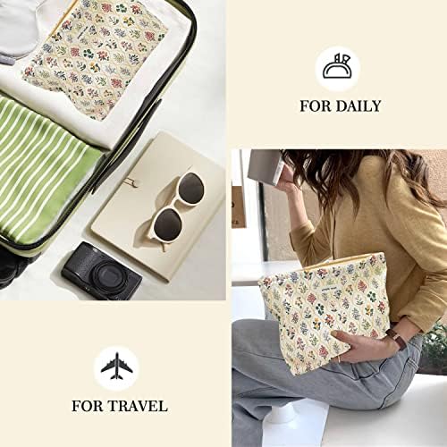 STARDW Flower Cosmetic Bags Makeup Bags for Women and Girls,Travel Makeup Bag Large Capacity Canvas Makeup Bag,Makeup Organizer Bag Zipper Pouch, Embossed pink, Large Capacity Aesthetic Makeup Bags