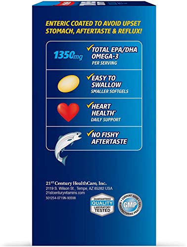 21st Century Alaska Wild Fish Oil E.C Sg - 90 Capsules