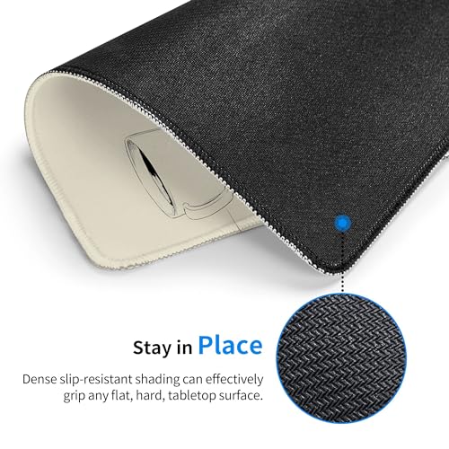 Black Cat Mouse Pad Cute Funny Square Mouse Pad Anti-Slip Rubber Kawaii Mousepad with Stitched Edgesfor Computer and Laptop Mouse Mat, Cute Desk Accessories, Office Decor, Desk Decor,Gift for Her