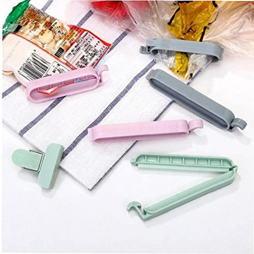 SiaCroly 12 Pieces Food Clips, Plastic Food Bag Clips Reusable Bag Clips for Food Storage Colorful Sealing Clips for Snack, Coffee, Home, Kitchen, Travel, Camping (3 Sizes)