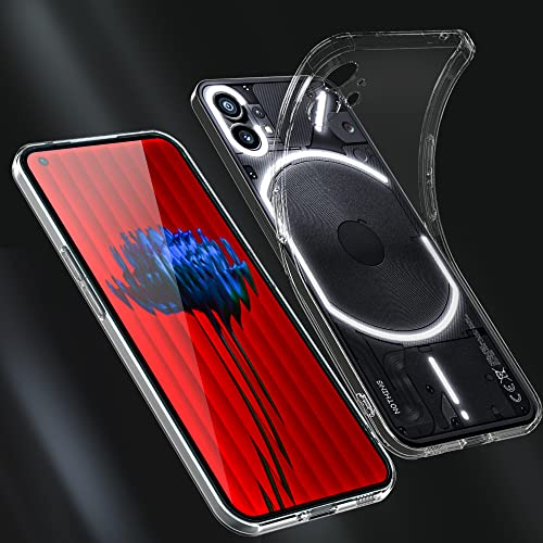 X-Level Compatible Nothing Phone 1 Case Clear Slim Fit Ultra-Thin Soft TPU Anti-Slip Grip Phone Cases Lightweight Anti-Scratch Back Cover Grip