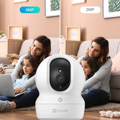 EZVIZ Security Camera CP1 Pro, 4MP CCTV Camera for Home, 360° Indoor Camera, Baby Monitor with Color Night Vision, Human Shape & Loud Noise Detection with Auto-Tracking, Two-Way Audio, Dual-Band Wi-Fi