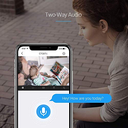 EZVIZ C6TC, 1080p WiFi Smart Home Security Camera, Surveillance Camera with Motion Tracking, 360 Rotating, Two Way Talk, Brilliant Night Vision White, CS CV248 B0 32WFR(EU)
