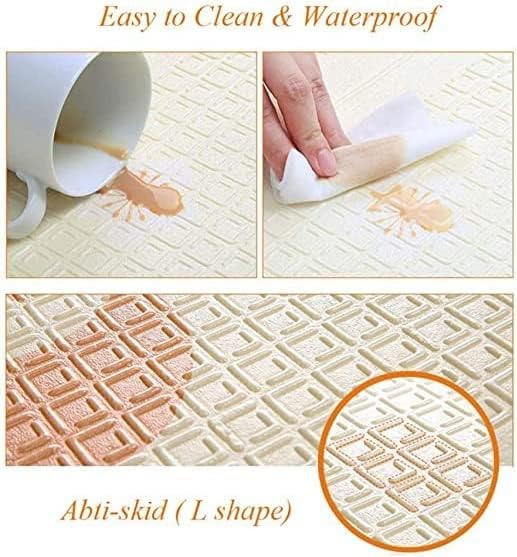 Delopik Foldable Baby Play Mat, Waterproof Foam Floor Baby Crawling Mat -FR137-1 (150 * 180 cm) (Multi Design)